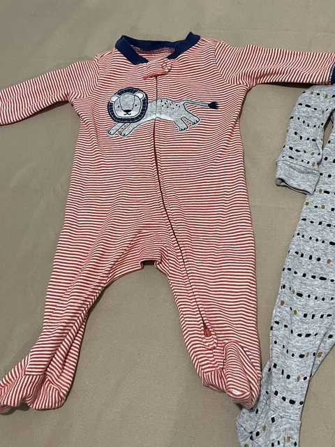 Carters & Petit lem 3 Months Infant Baby Boys 2 piece Footed Pajamas Sleepwears 3
