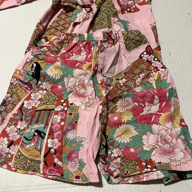 Toddler Girls Japanese Kimono Small S Pink Asian Traditional Wear Kids 4