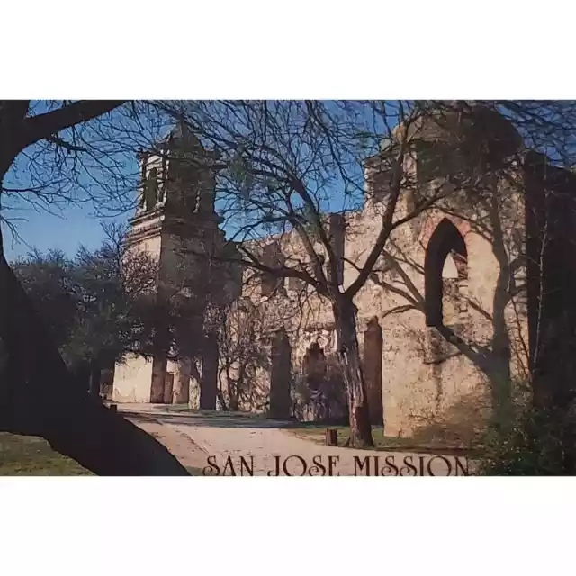 San Joe Mission San Antonio Collection TX Building Exterior Postcard