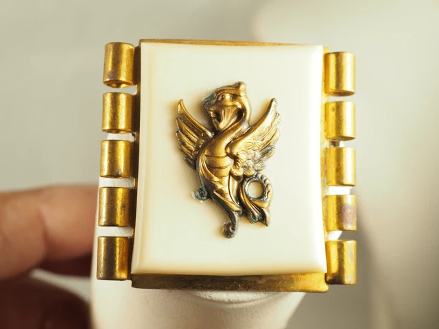 Broche Vintage Hippocampe En Métal Argenté - Ancienne - Occasion
