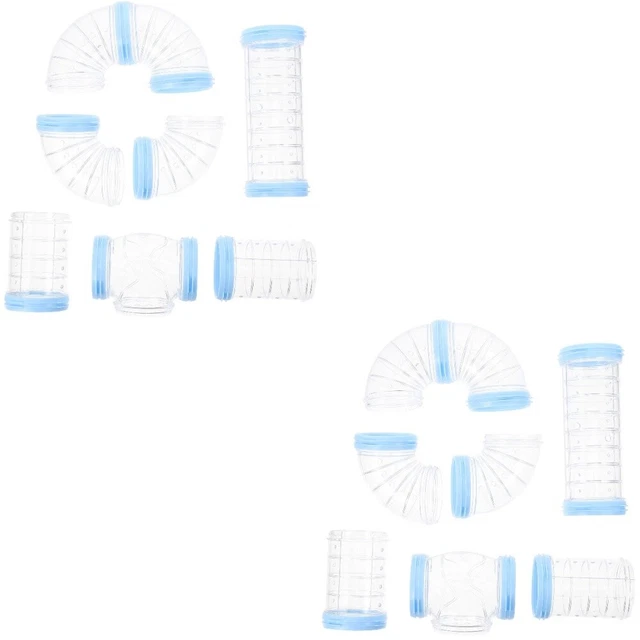 2 Sets Hamsterpfeife Plastik Meerschweinchen-Tunnel Rohre Hamsterkäfige