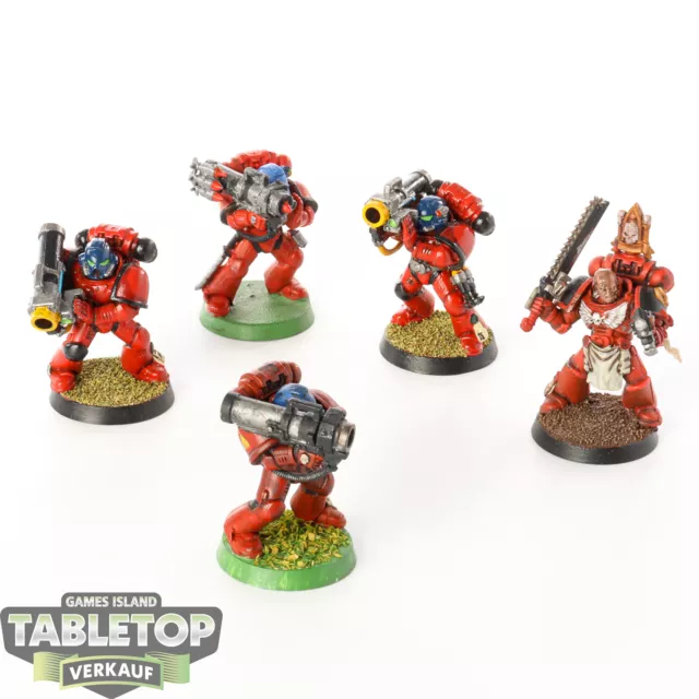 Space Marines - 5x Devastator Escuadrón-Clásico-Pintado