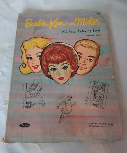 Vintage Barbie Paint With Water Coloring Book 1983 Unused