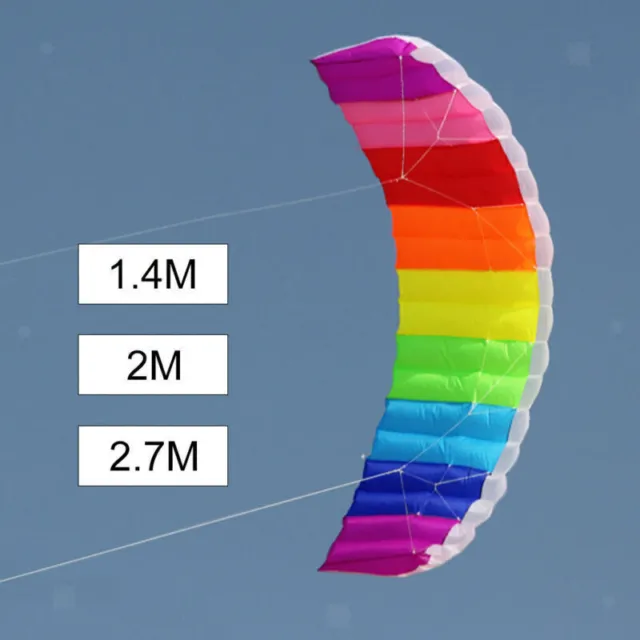 Dual-Line Stunt Power Kite Beach Parafoil Winder Sports Outside Parachute