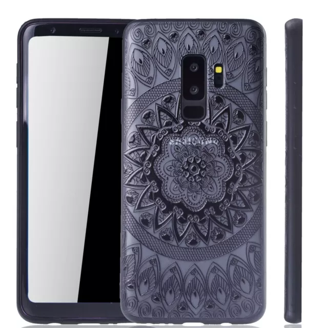 Handyhülle für Samsung Galaxy S9 Plus Schutz-Cover Hard-Case Bumper Schwarz Neu