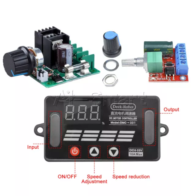 12V~40V 10A PWM Motor Speed Switch Controller Regulator Dimmer 5V-35V 5A