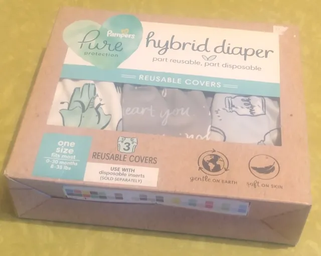 Pampers Pure Hybrid Diaper Set of 3 new in Box