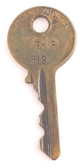 Candado de repuesto vintage Key YALE 8191 con bloqueo de 1-3/4