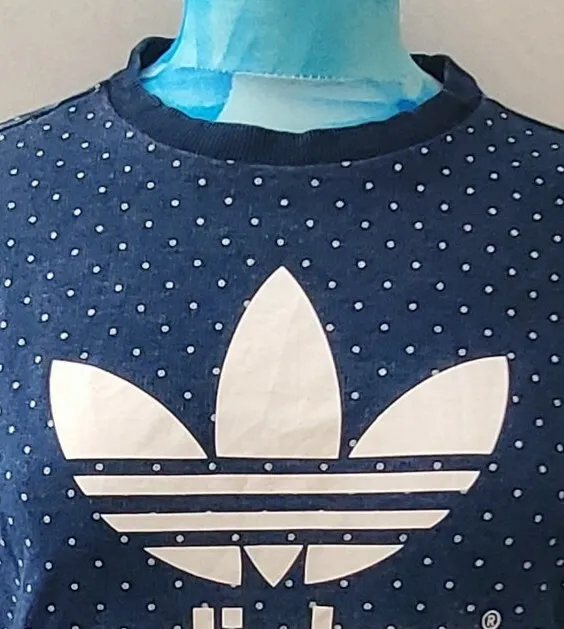Adidas Originals Denim Spotty Sweatshirt Jumper 8uk 10/11yrs girls womens 5