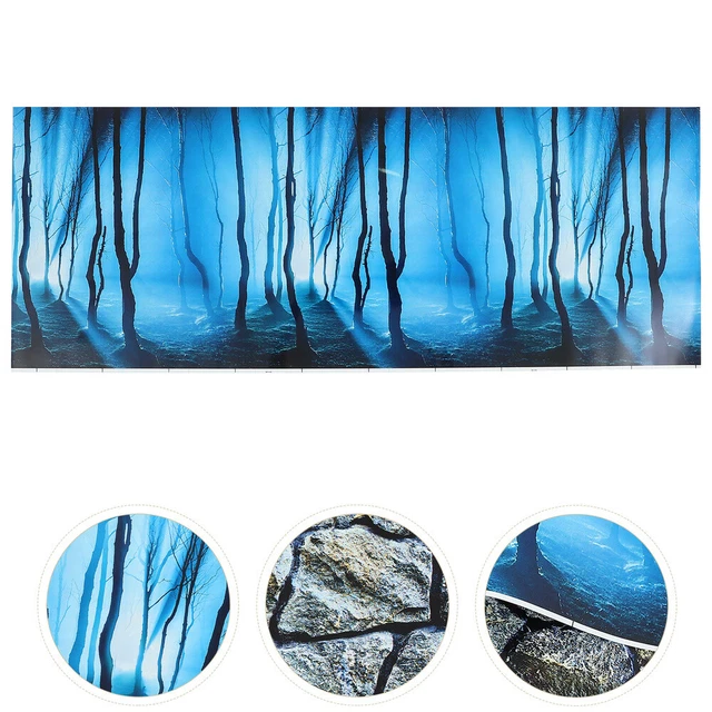 Aquarium Poster Double Sided Glass Containers Fish Tank Background Sticker
