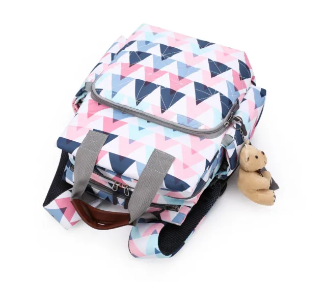 Waterproof Baby Nappy Changing Maternity Printing Bag Large Capacity Backpack 4