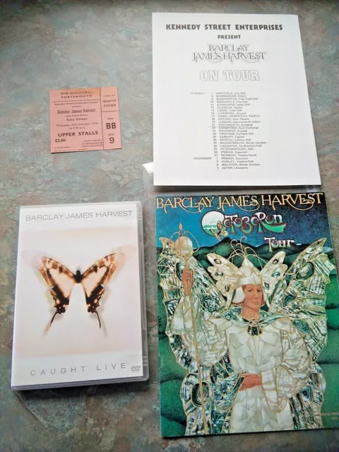 BARCLAY JAMES HARVEST OCTOBERON TOUR PROGRAMME + Ticket  + Caught live DVD. BJH!