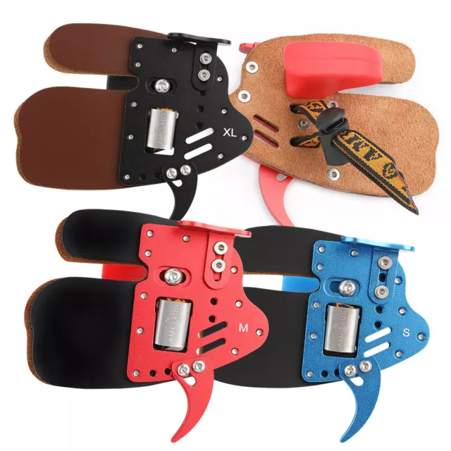 Archery Finger Tab Guard Cow Leather Bowstring Protector Gear Glove Bow Shooting