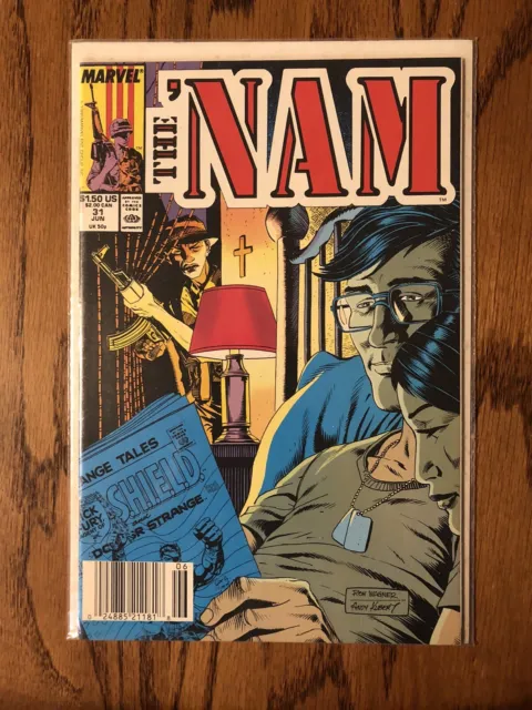 The 'Nam #31 Newsstand Cover 1989 Marvel Comics War Comic