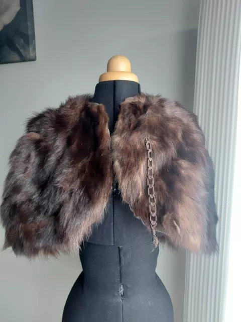 Cape vraie on sale fourrure