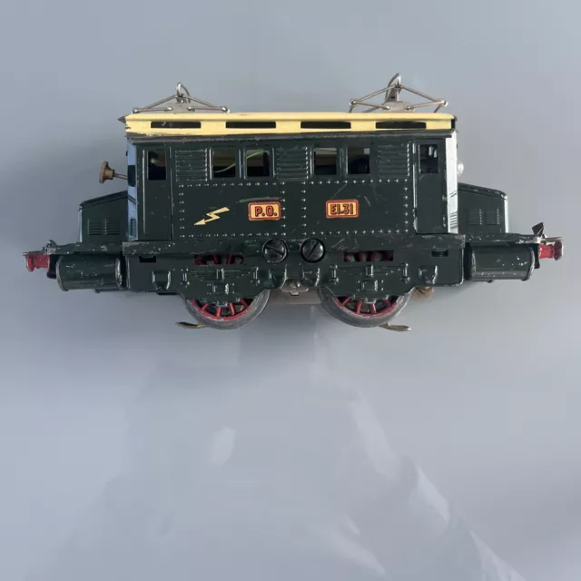 HORNBY (O) Meccano Train Électrique Type Boîte À Sel P.O.EI.31 20volt Vert Foncé