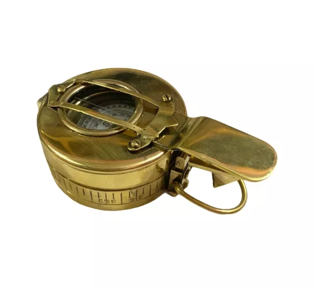 Nautical Solid Brass WWII Military Compass Pocket Compass Gift