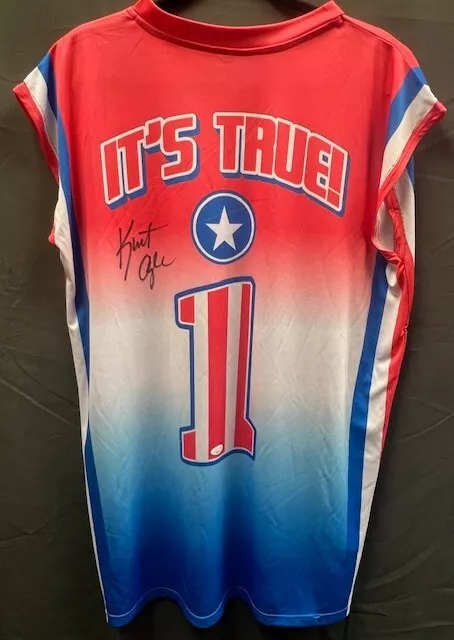 AUCTION #1 Kurt Angle Signed It's True Shirt AUTO JSA COA Sz L