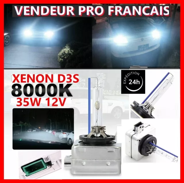 Ampoule Xenon D3S 35W 8000Koriginale Pour Phare Ballast Feux Hid 12V Blanc Bleu