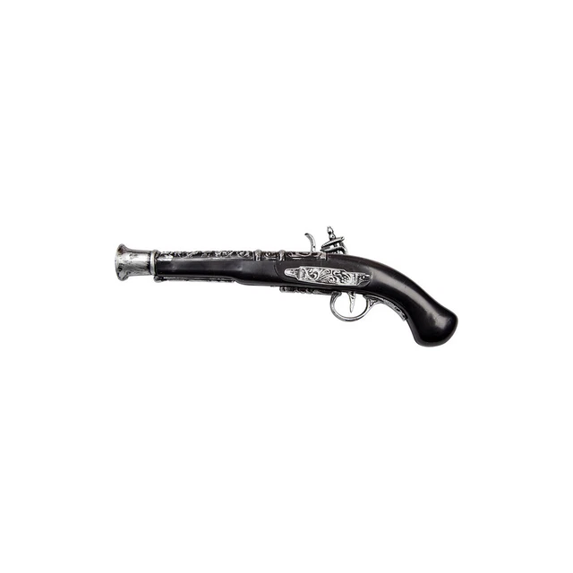 Pirata Pistola Adulti Accessorio Vestito Caraibico Nero 35cm