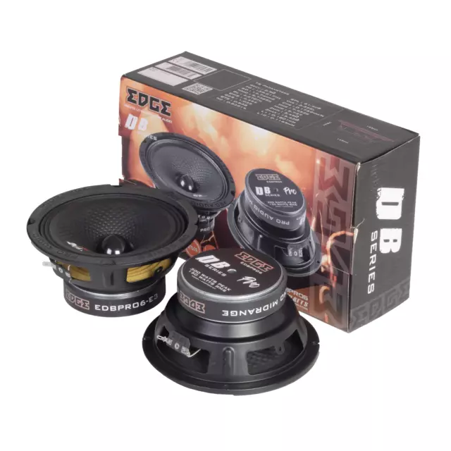 EDGE Pro Midrange Car Speakers 6.5 inch 600 Watt Max - New EDBPRO6-E3 Version