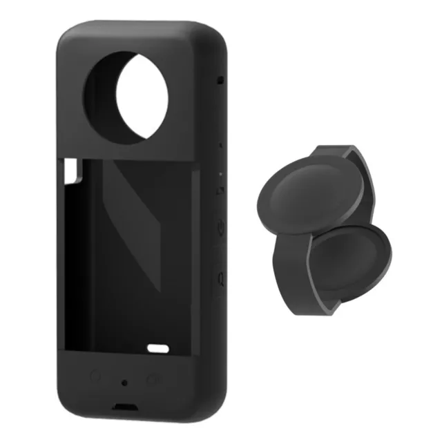 Shockproof Silicone Camera Protective Case with Lens Cover for Insta360 ONE X3