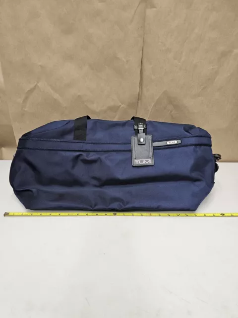 TUMI Alpha Navy Blue Expandable Travel Duffle, FTX Ballistic Nylon/Leather, NWT