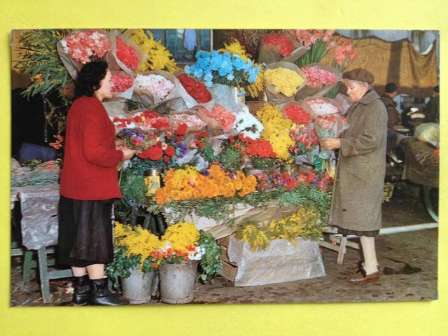 Tirage Albuminé Vintage - Le Marché Aux Fleurs De Nice, Vers 1880