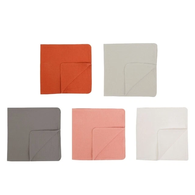 Baby Washcloths Natural Muslin Cotton Face Towels Wrinkled Gauze