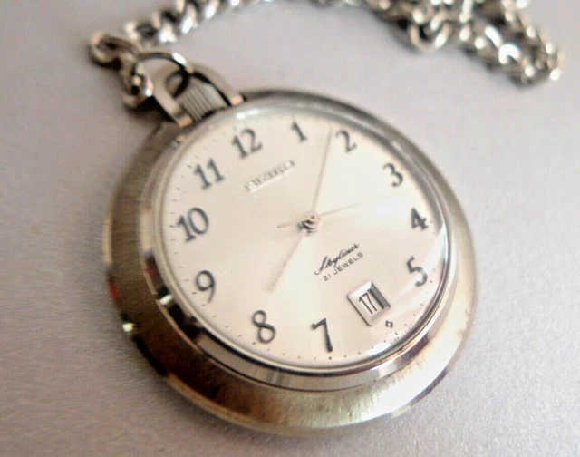 OROLOGIO DA TASCA vintage sovietico della Marnna hccp con catenella EUR