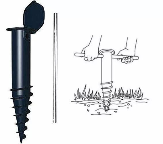 Supporto Base Picchetto Per Stendibiancheria Ad Ombrello Gimi Garden Spike 50568