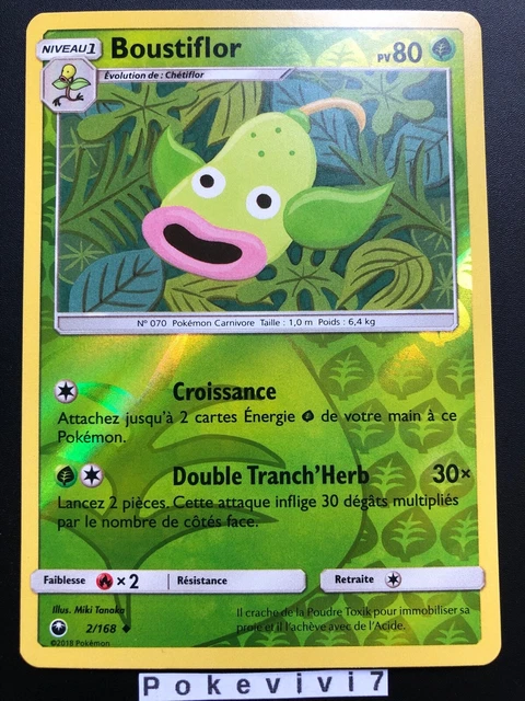Pokemon Card BOUSTIFLOR 2/168 REVERSE Sun & Moon 7 SL7 EN NEW