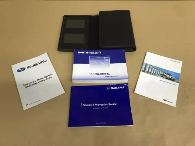 Subaru Impreza 2.0 R Owners Manual Wallet Service Book Handbook Holder 2005-2007