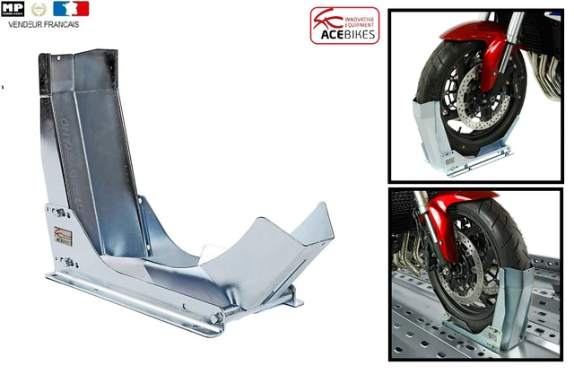 Bloque Roue Moto ConStands Easy Transport-Fix - Modèle ET7 Rouge Mat - Neuf Sous Emballage