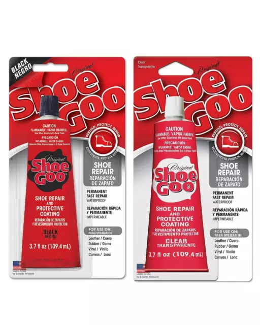 Shoe Goo Shoe Repair Adhesive Glue Clear & Black 109.4 ml - USA IMPORT