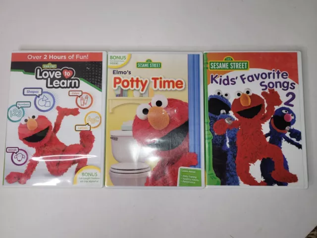 SESAME STREET DVD Lot Of 3 Featuring Elmo $7.00 - PicClick