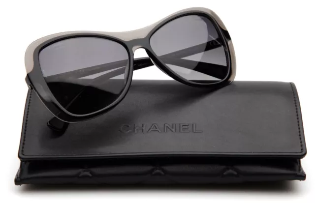 Chanel Black 5465-Q Chain-Link Sunglasses 730609 (чёрный
