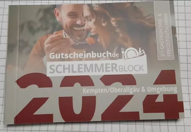 Gutscheinbuch Schlemmerblock 2024 Kempten/Oberallgäu & Umgeb. Mit Mobile Code