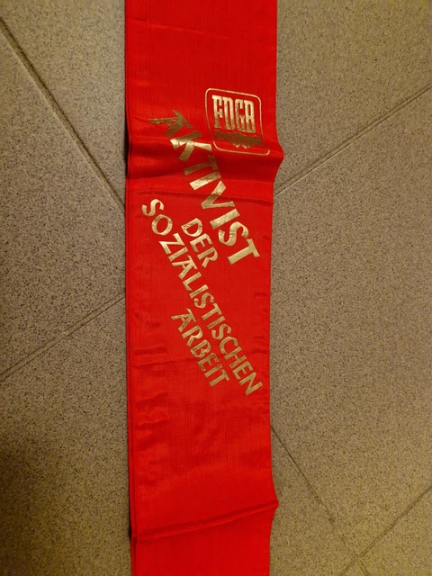 Schärpe DDR FDGB Aktivist