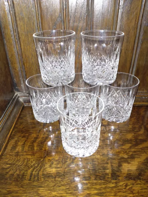 VINTAGE THOMAS WEBB LEAD CRYSTAL - 6 x Cut Glass Whisky Glasses - Superb Set