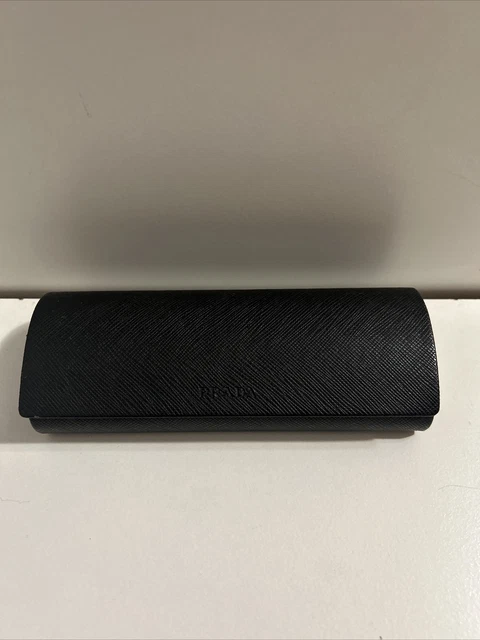New Prada Eyeglasses Sunglasses Hard Case with Cleaning Cloth Authentic Black
