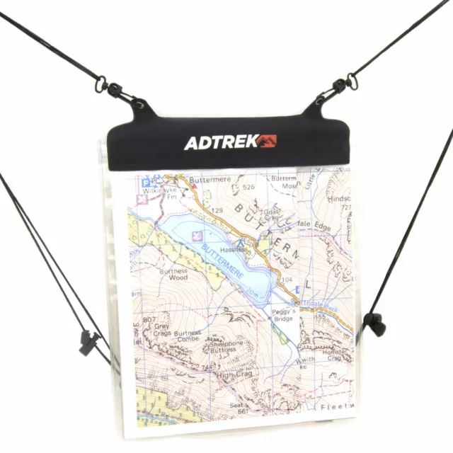 Adtrek Waterproof Hiking/Walking Clear PVC Transparent Map Case Holder