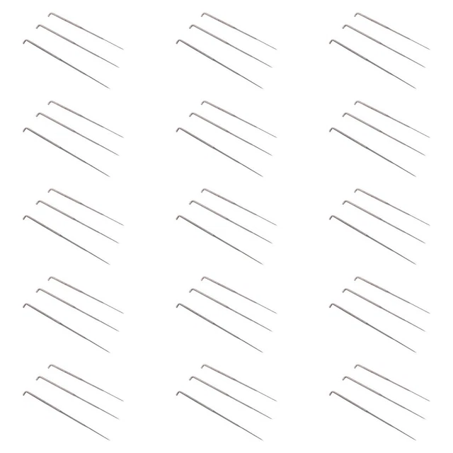 Juego de costura de aguja de fieltro herramientas de bordado aguja de troquelado para principiantes Silver Metal