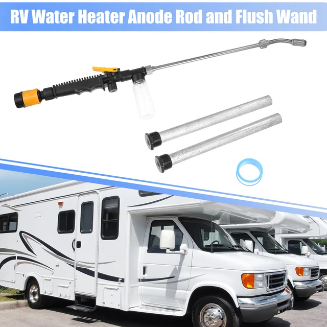RV Water Heater Anode Rod and Flush Wand Hot Water Flush Wand Tank Clean Rinser