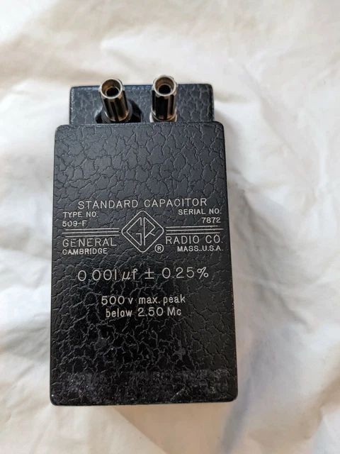 General Radio Standard Kondensator Typ 509-F 0.001 Uf .25% 500v Ungeprüft