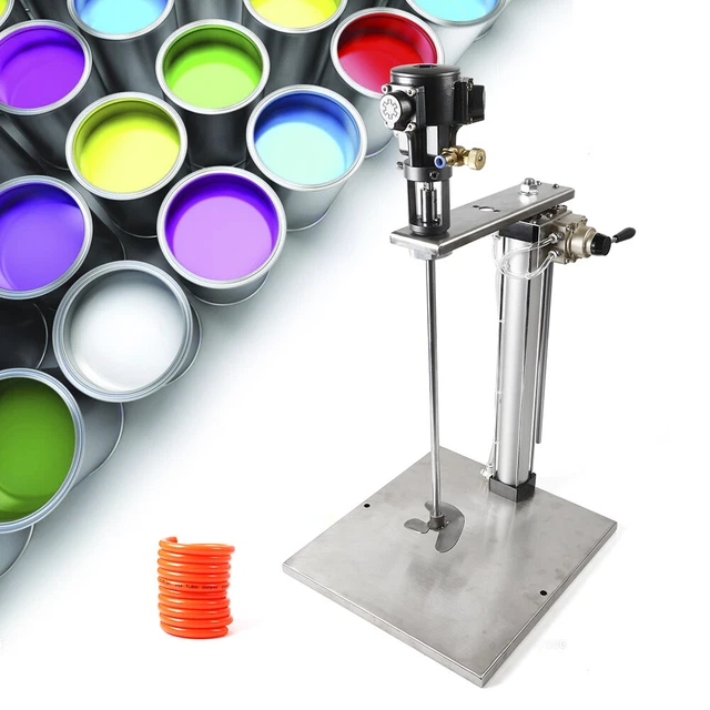 20L Tank High Quality Pneumatic Mixer Machine Adjustable For Mixing Paint Dope