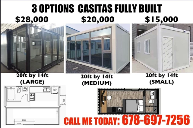 Tiny House Prefab Container Home Modern 1 Bedroom Bathroom Modular Studio LARGE
