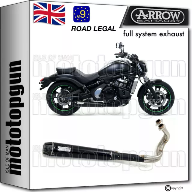 Arrow Hom Nocat Full Exhaust Rebel Black Nichrom C Kawasaki Vulcan S 650 2015 15