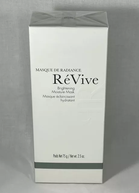 ReVive MASQUE DE RADIANCE Brightening Moisture Mask 75g / 2.5 Oz NEW SEALED BOX