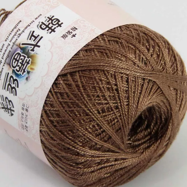 Luxurious 1ballx50g Hand DIY Wear Cotton Lace Crochet Shawl Knitting Yarn 25